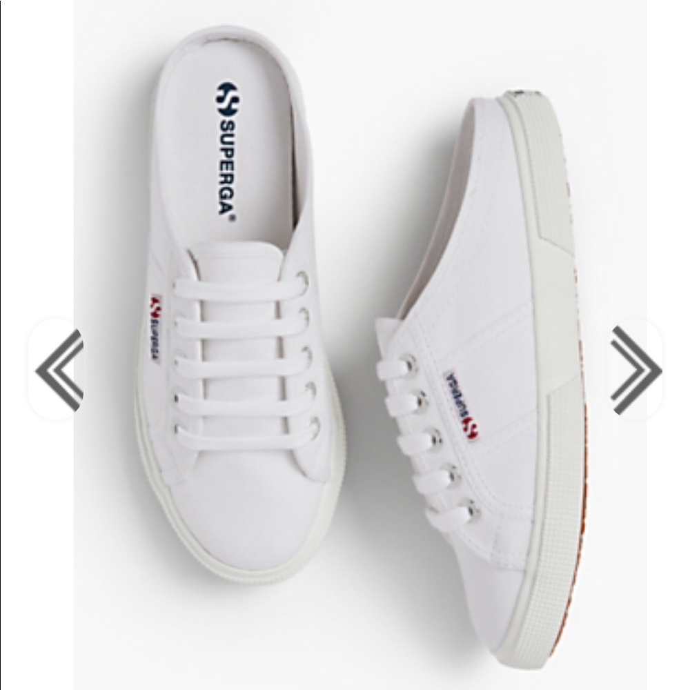 NWOT Superga White Tennis Sneaker Mule